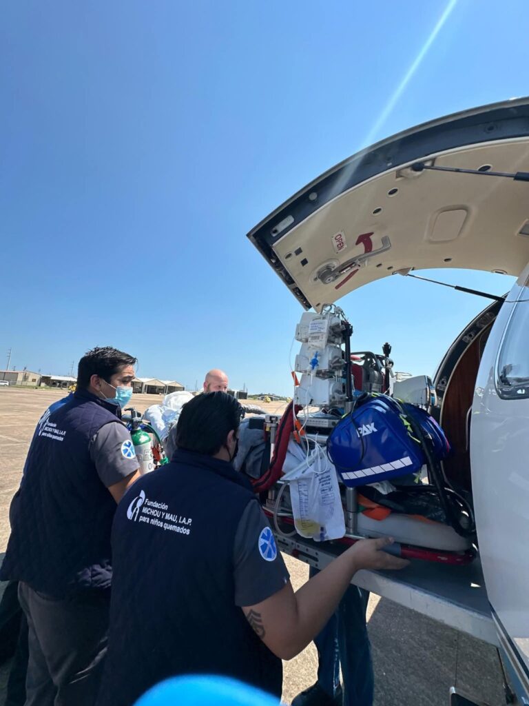 Niño con quemaduras