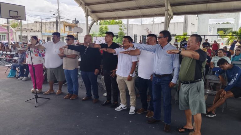 toma de protesta del sindicato pesquero de progreso