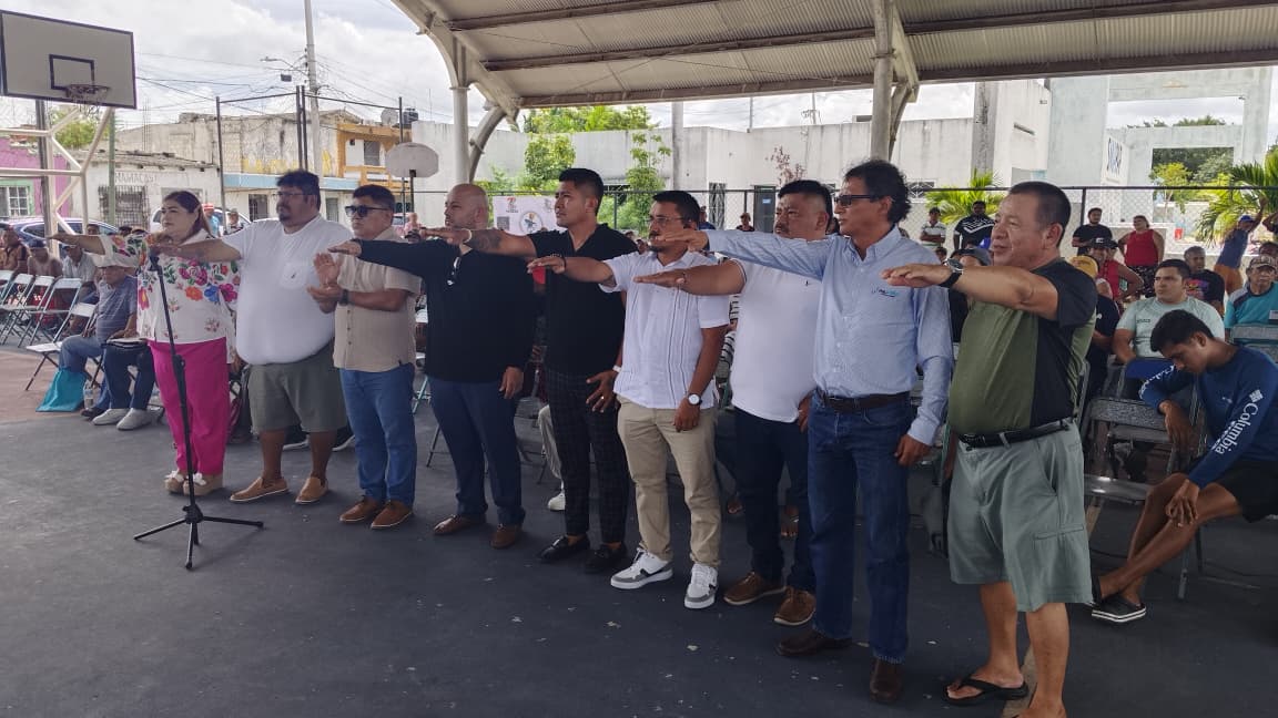 toma de protesta del sindicato pesquero de progreso