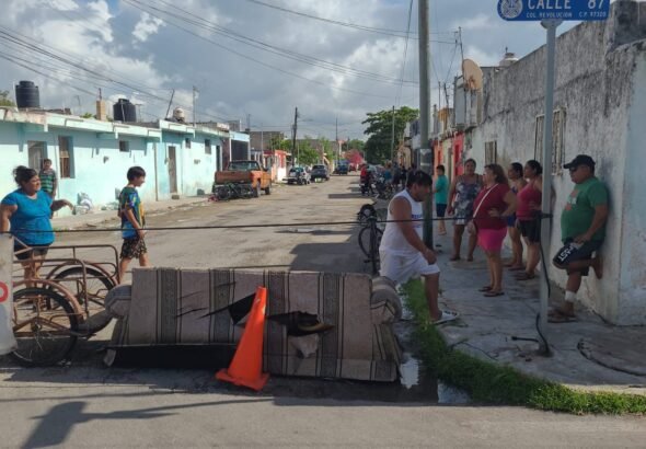 Bloqueo de calles en progreso