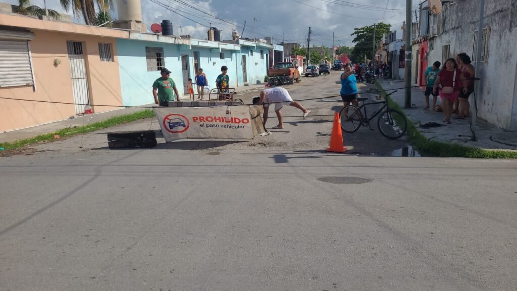 bloqueo de calles en progreso